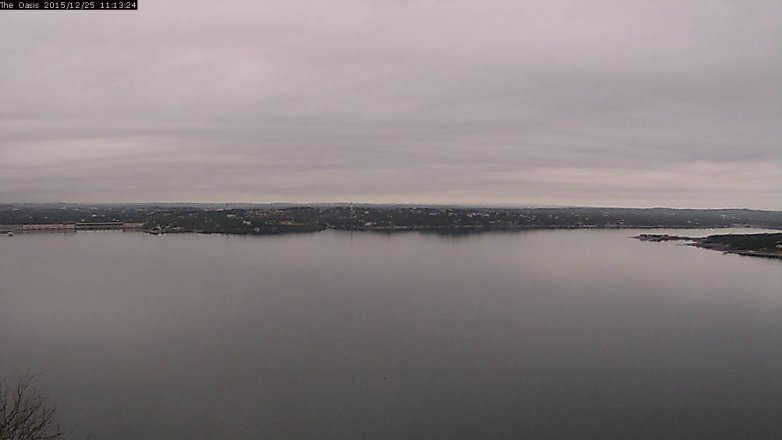 Lake Travis webcam, December 25, 2015 10:20 AM CT