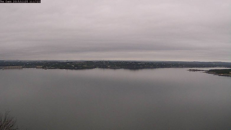 Lake Travis webcam, December 25, 2015 10:25 AM CT