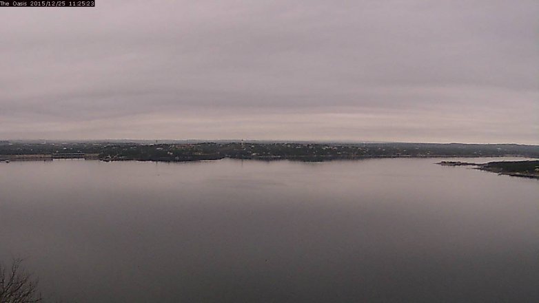Lake Travis webcam, December 25, 2015 10:35 AM CT
