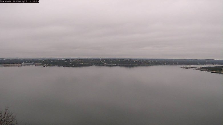 Lake Travis webcam, December 25, 2015 10:40 AM CT
