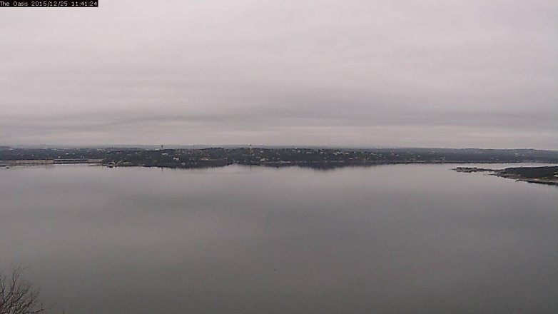 Lake Travis webcam, December 25, 2015 10:50 AM CT
