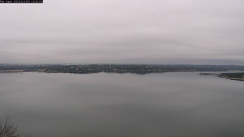 Lake Travis webcam, December 25, 2015 11:10 AM CT