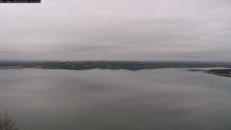 Lake Travis webcam, December 25, 2015 11:20 AM CT