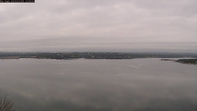 Lake Travis webcam, December 25, 2015 11:30 AM CT