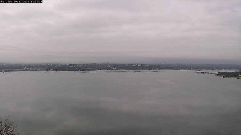 Lake Travis webcam, December 25, 2015 11:40 AM CT