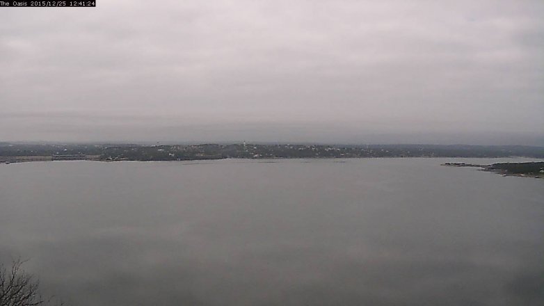 Lake Travis webcam, December 25, 2015 11:45 AM CT