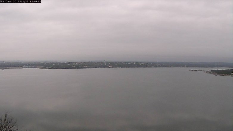 Lake Travis webcam, December 25, 2015 11:55 AM CT