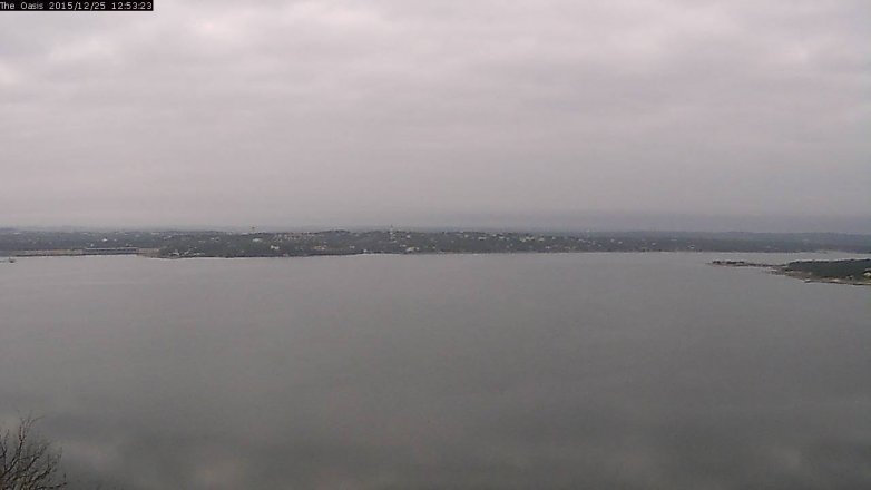 Lake Travis webcam, December 25, 2015 12:00 PM CT