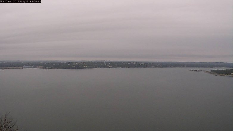 Lake Travis webcam, December 25, 2015 12:10 PM CT