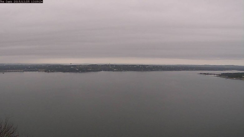 Lake Travis webcam, December 25, 2015 12:15 PM CT