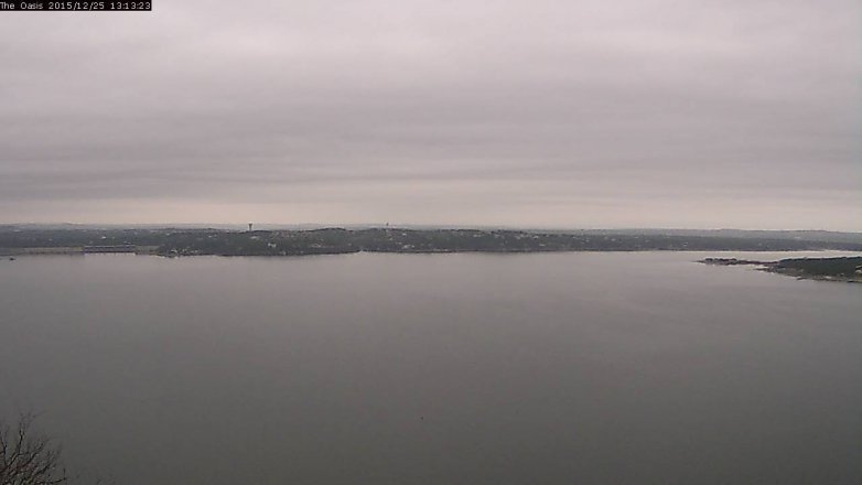 Lake Travis webcam, December 25, 2015 12:20 PM CT