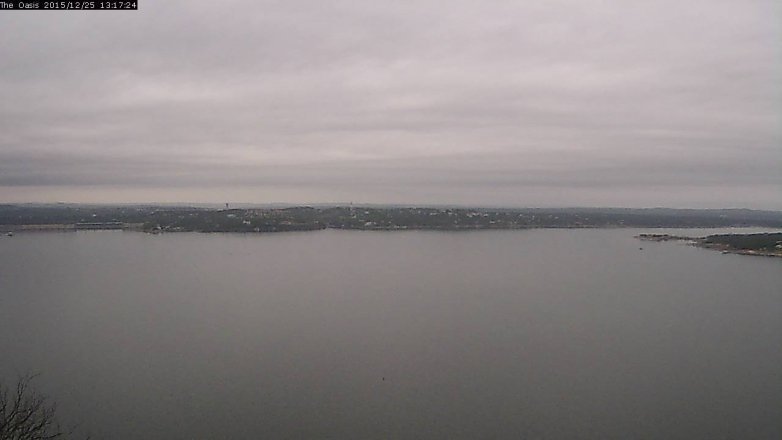 Lake Travis webcam, December 25, 2015 12:25 PM CT