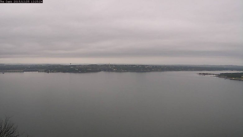Lake Travis webcam, December 25, 2015 12:35 PM CT