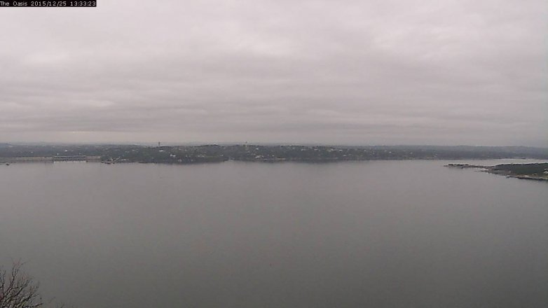 Lake Travis webcam, December 25, 2015 12:40 PM CT