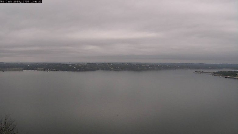 Lake Travis webcam, December 25, 2015 12:50 PM CT