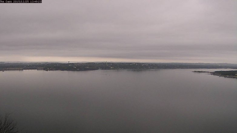 Lake Travis webcam, December 25, 2015 12:55 PM CT