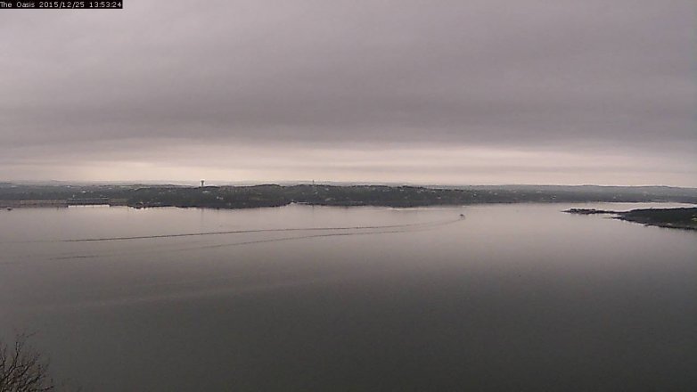 Lake Travis webcam, December 25, 2015 1:00 PM CT