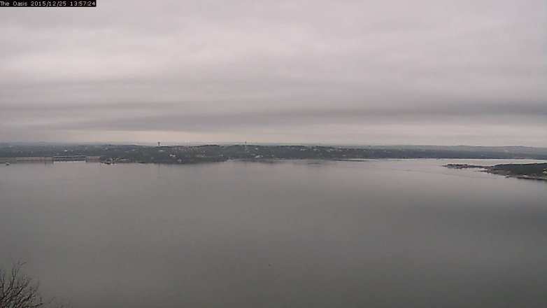 Lake Travis webcam, December 25, 2015 1:05 PM CT