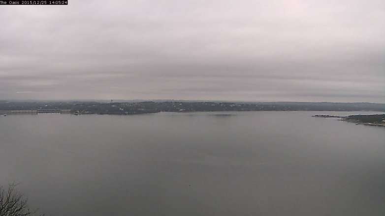 Lake Travis webcam, December 25, 2015 1:10 PM CT