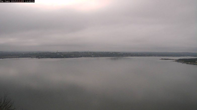 Lake Travis webcam, December 25, 2015 1:45 PM CT