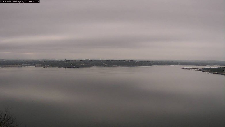 Lake Travis webcam, December 25, 2015 2:00 PM CT
