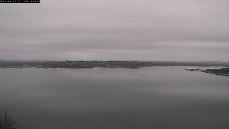 Lake Travis webcam, December 25, 2015 2:05 PM CT