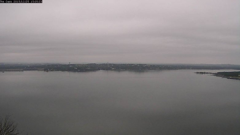 Lake Travis webcam, December 25, 2015 2:10 PM CT