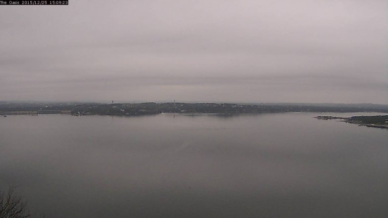 Lake Travis webcam, December 25, 2015 2:15 PM CT