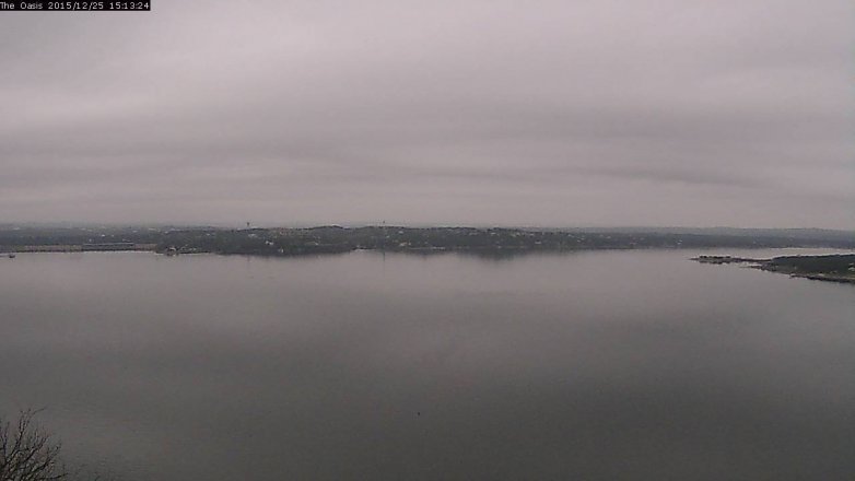 Lake Travis webcam, December 25, 2015 2:20 PM CT