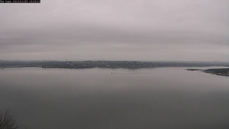 Lake Travis webcam, December 25, 2015 2:30 PM CT