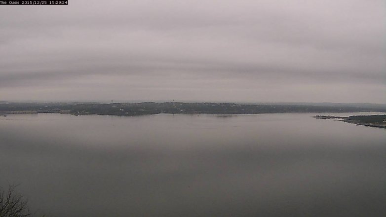 Lake Travis webcam, December 25, 2015 2:35 PM CT