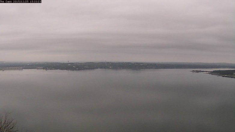 Lake Travis webcam, December 25, 2015 2:40 PM CT