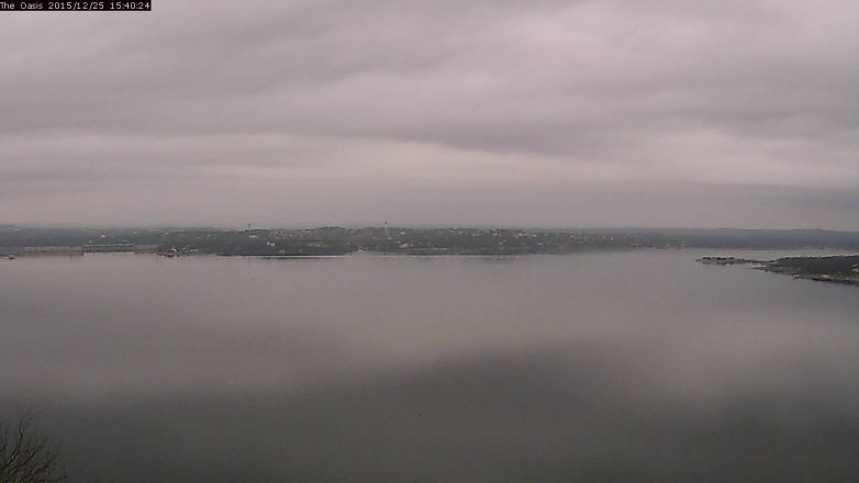 Lake Travis webcam, December 25, 2015 2:45 PM CT
