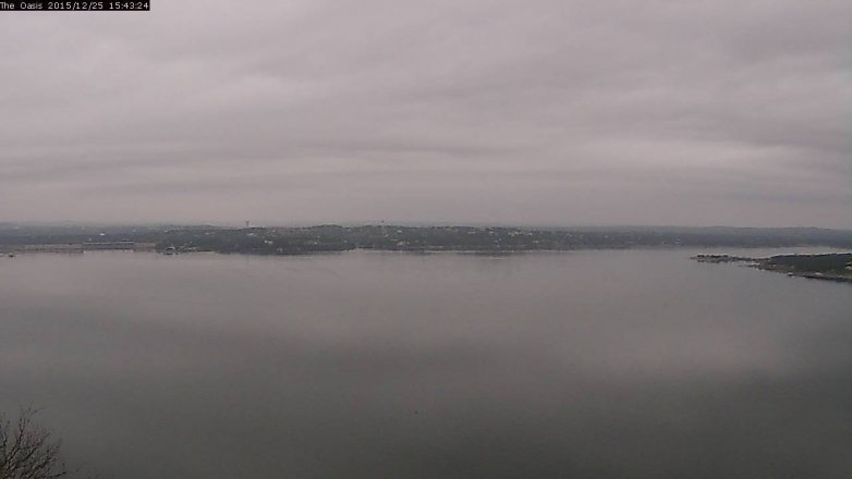 Lake Travis webcam, December 25, 2015 2:50 PM CT