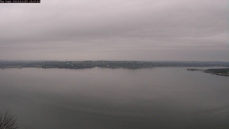 Lake Travis webcam, December 25, 2015 2:55 PM CT