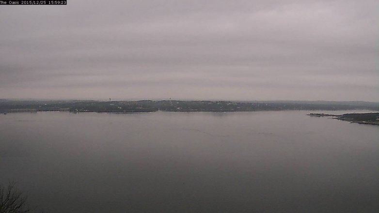 Lake Travis webcam, December 25, 2015 3:05 PM CT