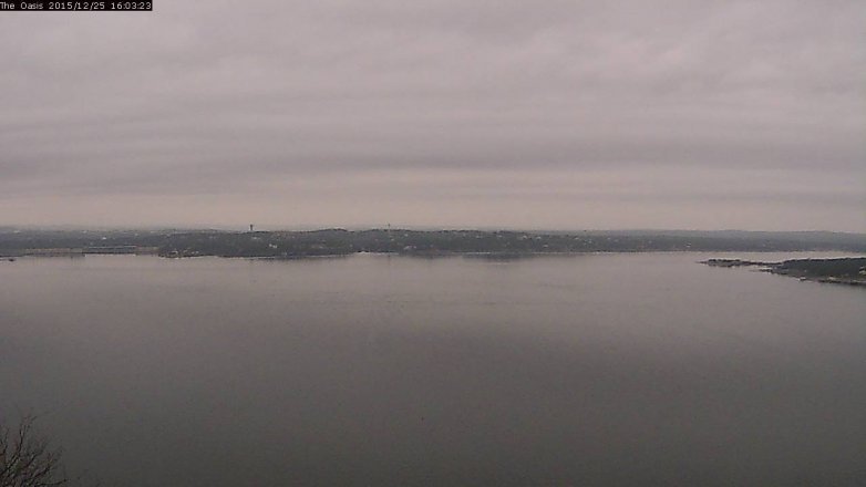 Lake Travis webcam, December 25, 2015 3:10 PM CT