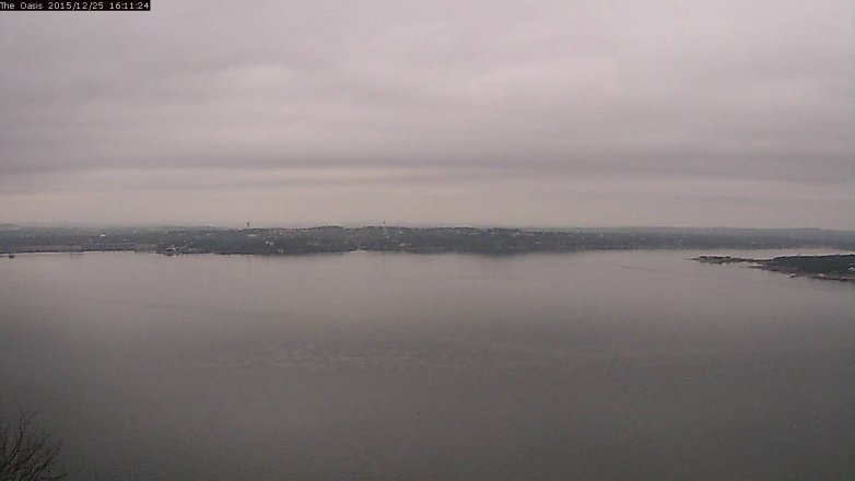 Lake Travis webcam, December 25, 2015 3:20 PM CT
