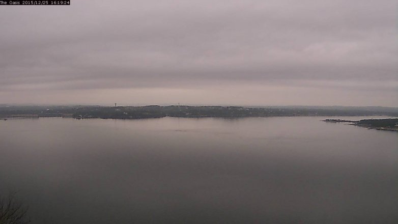 Lake Travis webcam, December 25, 2015 3:25 PM CT