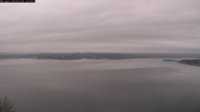 Lake Travis webcam, December 25, 2015 3:45 PM CT