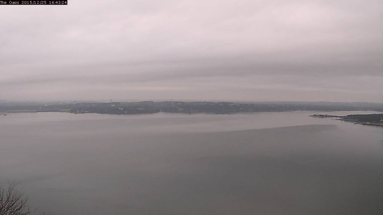 Lake Travis webcam, December 25, 2015 3:50 PM CT
