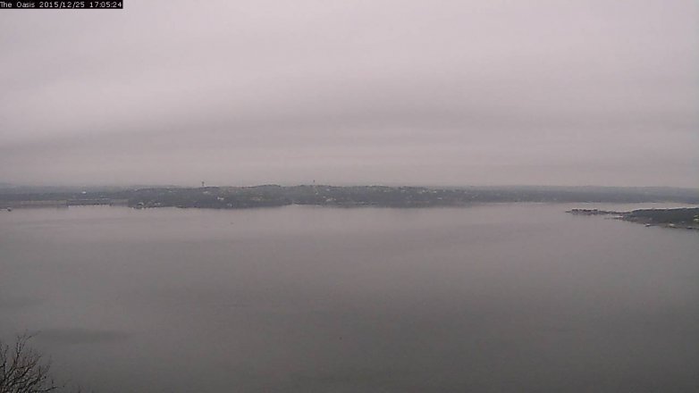 Lake Travis webcam, December 25, 2015 4:10 PM CT