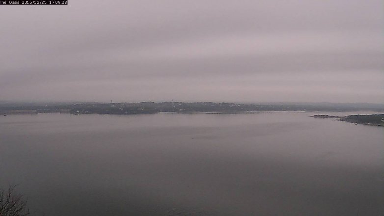 Lake Travis webcam, December 25, 2015 4:15 PM CT