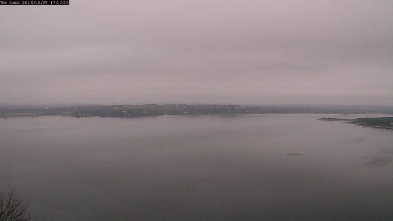 Lake Travis webcam, December 25, 2015 4:25 PM CT