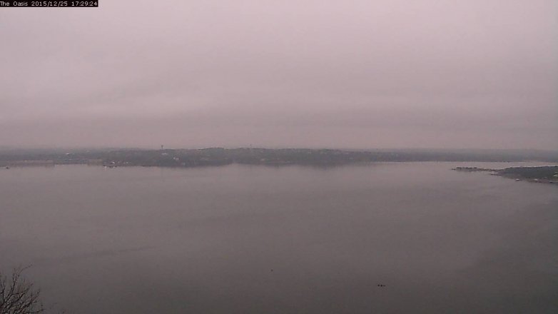 Lake Travis webcam, December 25, 2015 4:35 PM CT