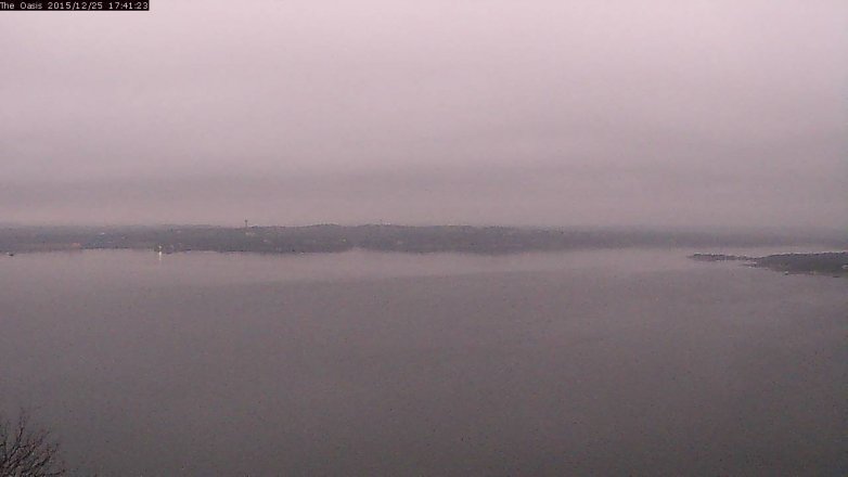 Lake Travis webcam, December 25, 2015 4:45 PM CT