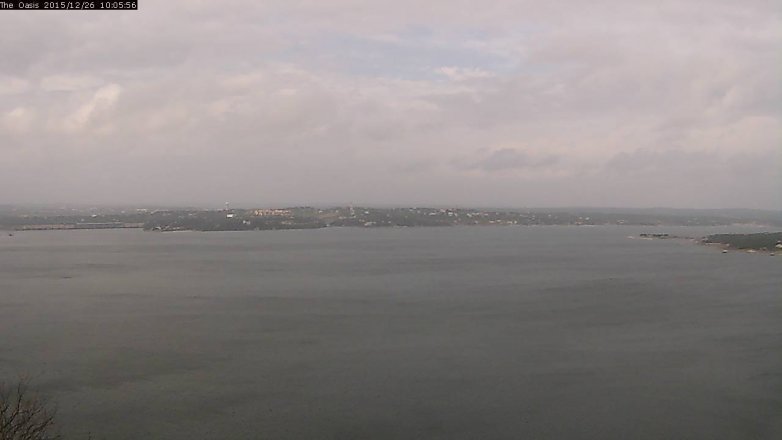 Lake Travis webcam, December 26, 2015 9:10 AM CT