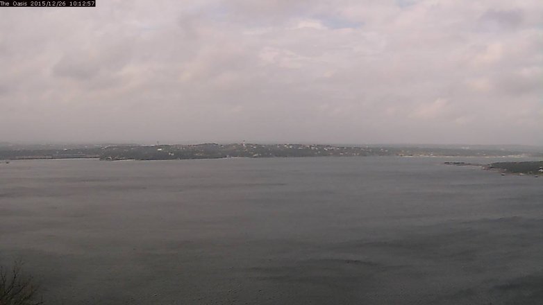 Lake Travis webcam, December 26, 2015 9:20 AM CT