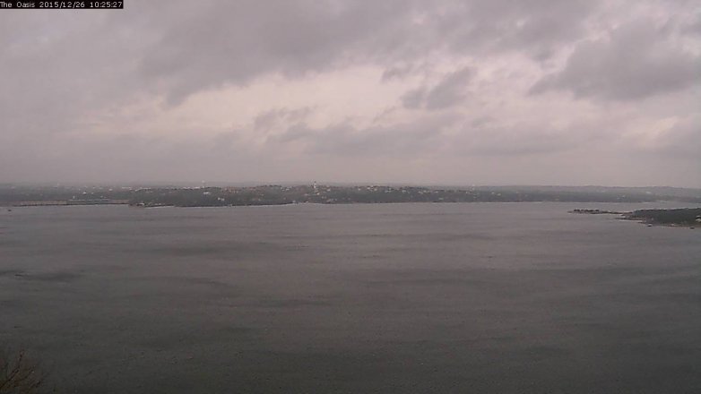 Lake Travis webcam, December 26, 2015 9:30 AM CT