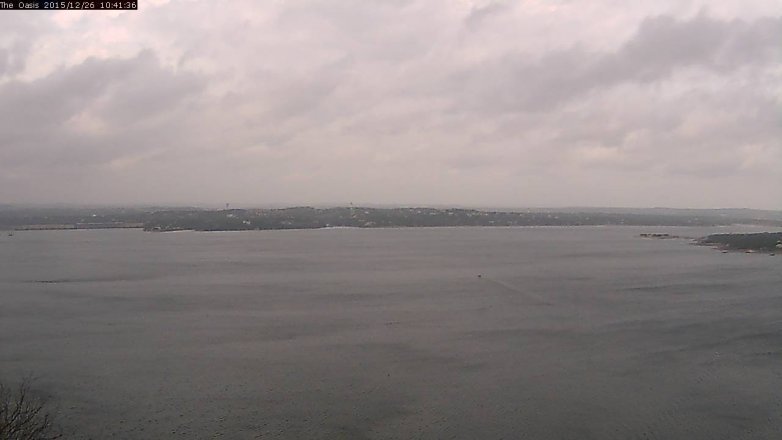 Lake Travis webcam, December 26, 2015 9:50 AM CT